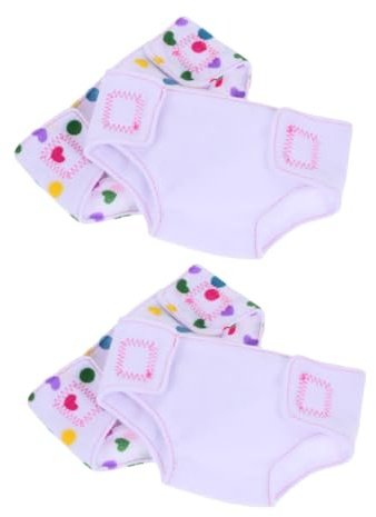 Supvox 4stücke Puppenwindeln Zum Anziehen Wiederverwendbare Stoffwindeln Rollenspielzubehör Für Babypuppen Praktische Windeln Für Puppenpflege Puppenzubehör
