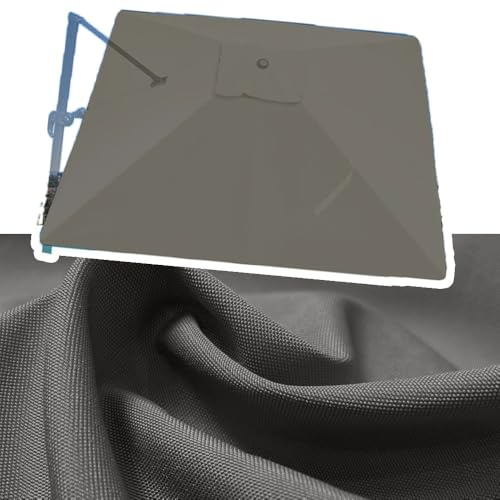 Extra Large Parasol Cover 250cm, Garden Umbrella Protection, Outdoor Patio Table & Market Umbrella, Weatherproof Grey Fabric (1.2 x 4 x)