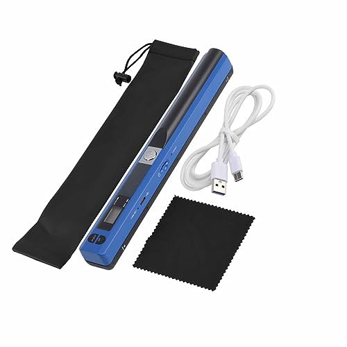 MENDUNER Handscanner, Tragbarer Scanner, USB-Stift, Scannen von, JPG/PDF, Schnelles Arbeiten, Klare Bildgebung für Drehbuchautoren, Banken, Versicherungen, Anwälte, Leicht (Blue)