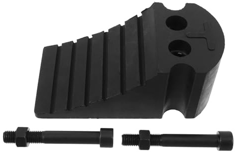 Garneck Fermaruota in Gomma per Auto Fermapneumatico per Camper e Roulotte Blocco di Parcheggio con Cuscinetto Antiscivolo Fermaruota per Garage e Emergenze Design Salvaspazio e Colore
