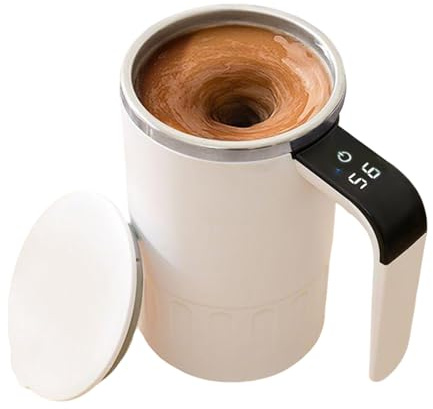 Renchey Taza Automezcladora | 380ml Acero Inoxidable Recargable - Vaso De Mezclado Magnético Automático Portátil - Para Bebida De Proteína En Polvo Leche Hogar Cocina Oficina Viaje