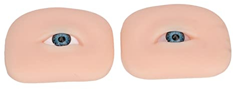 HUSHUI Modèle D'oeil en Silicone Souple, Outil de Pratique de Maquillage des Yeux Flexible 5D pour Fard à Paupières, Eye-liner, Ponction des Cils, Pratique de Massage D'acupuncture (Globe oculaire