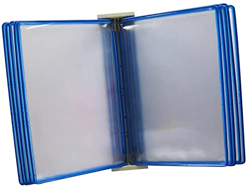 FHSLKXIM Referensorganisatör för väggmontering, katalogdisplay, 10 stycken dubbelsidiga paneler, A4-storlek, referenssystem, väggsystem, kontor, verkstad, utställningshallar