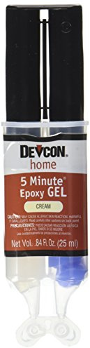 Devcon 21045 5 minute gel epoxy cream colored 25 milliliter