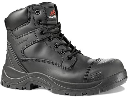 Rock Fall Slate Work & Utility Safety Boots Unisex, Steel Toe Cap Boots, SRC Slip Rated and Water Repellent, Cold Insulated and Wide Fitting UK 10