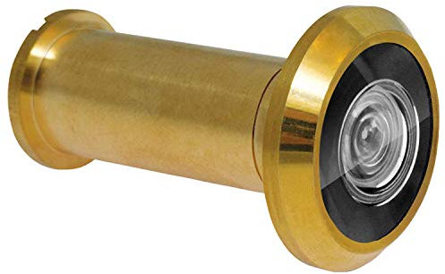 Nuk3y 220 Degree Wide Angle Heavy Duty Door Viewer (1 Pack, Polished Brass)