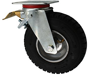 230 mm Luftberefte Transportrolle als Lenkrolle mit Bremse Transportgeräterolle