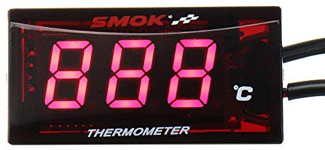 C-FUNN Universal LCD Digital Motorcycle Instruments Termometro Temperatura dell'Acqua - Azzurro