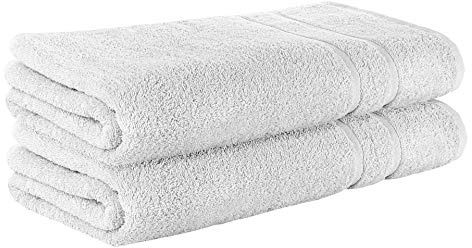 StickandShine 2er SET Premium Frottee Saunatuch 80x200 cm in weiß in 500g/m² aus 100% Baumwolle