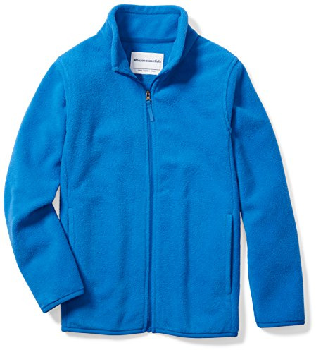 Amazon Essentials Jungen Polar-Fleecejacke mit durchgehendem Reißverschluss und Stehkragen, Blau, 6-7 Jahre
