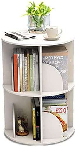 YRHH Kreatives Drehbares Bücherregal, 360-Grad-Bücherregal, Einfacher Moderner Schreibtisch-Student Mit Mehrschichtigem Regal, Drehbarem Bodenregal