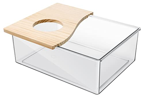 Mipcase Hamster Pee Bowl Sand Bath Acrylic Container for Hamster Bathing Tub for Sand Bath