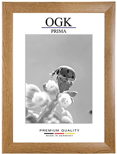 Online-GalleryKing OGK Holz Bilderrahmen 28 x 34 cm in Eiche Rustikal | Foto | Poster | Puzzle | Galerie | Rahmen