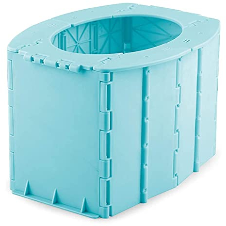 Samnuerly Tragbare Kindertoilette, faltbar, Babykommode, Töpfchen, Auto-Toilettensitz für Lange Autofahrten, Strand, Camping, Spielfeld, Zug, im Freien und im Haushalt (Color : Blue)