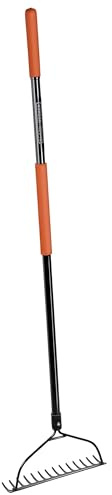 BLACK+DECKER Planierrechen - 150 cm - Fiberglas und Kohlenstoffstahl - Schwarz/Orange