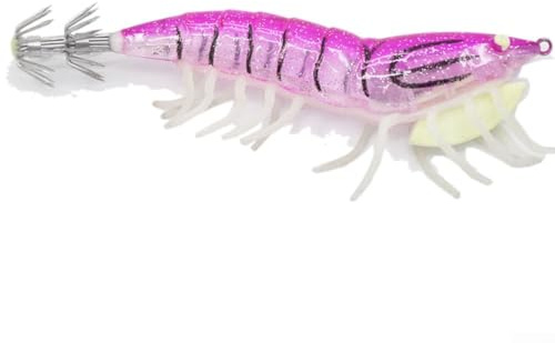 Tintenfischköder, 120 mm, für Tintenfisch, Kalamar, Tintenfisch, Meeresangeln, Garnelen, Kunstköder, Rosa