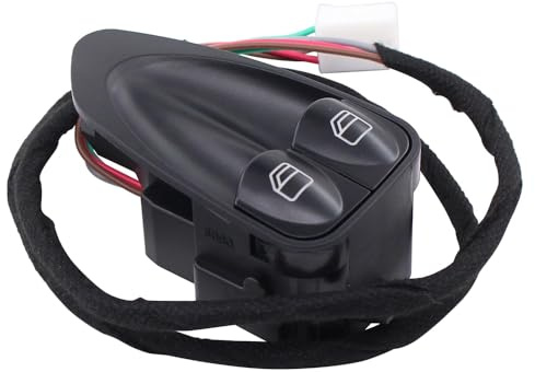 GIISH Coche Interruptor Mando Elevalunas para Mercedes Benz SL R230 2001-2012,Eléctrico Ventana Botonera Pulsador Eléctrica Elevador Botón Control Principal Ventanilla Piezas