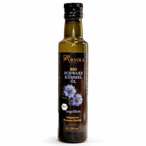 Pureo® Schwarzkümmelöl 250ml | kaltgepresst & 100% naturrein aus ägyptischem Schwarzkümmel in höchster Qualität | hergestellt im Allgäu | vegan (ungefiltert)