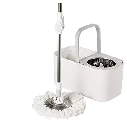 Trapeadores para Limpiar Pisos Trapeador Redondo Perezoso Giratorio Presionar a Mano Girar Separación de Aguas residuales Escurrir Trapeador Manos Libres con Cubo Limpiador de Cocina para el hogar