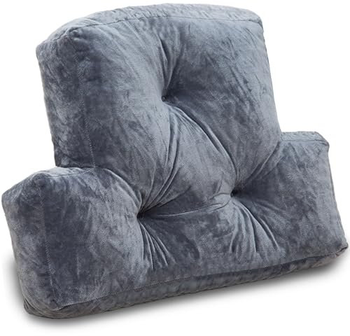 1 MIDDLE ONE Back Pillow for Chair, Memory Foam Lumbar Pillow for Back Support, Back Rest Cushion for Office, Sofa, Couch Sitting, Recliner, Bed and Lower Back Pain (Grey)