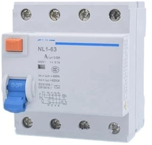 LTUNKHWP Disjoncteur électromagnétique à Courant différentiel résiduel NL1-63 1P + N, Protection Contre Les fuites 30mA, 16A 25A 40A(3P 1N 4P NL1-63,63A)