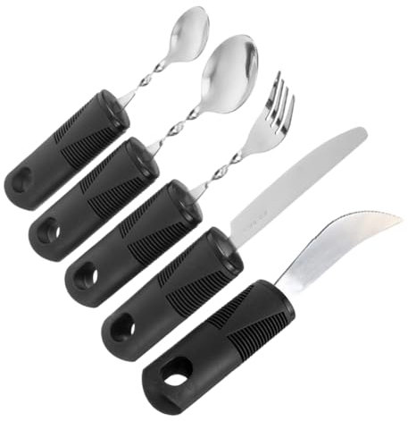 SEWOART 1 Juego De Vajilla Para Personas Mayores Vajilla Las Herramientas Utensilios Para Servir Cubiertos Cuchara Para Pacientes Utensilios Adaptables Portátiles Cuchara Tenedor Vajilla