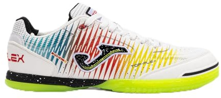 Joma Futsal sneakers, 35–47, hållbarhet och överlägset grepp för inomhuslek, Vit, gul, röd, 43 EU
