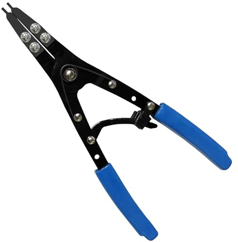 38700 Snap Ring Pliers External 10 Large Heavy Duty Ratchet Locking Design Anti-slip Circlip Pliers Blue Automotive Removal Tool Kit Compatible with Ford Super Duty Pickups 2007 and Newer (Blue)
