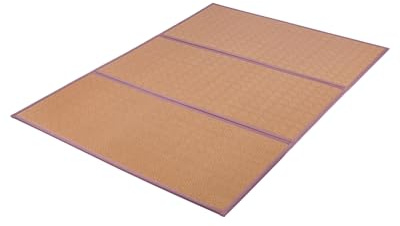 VEVOR Tatami 203,2 x 139,7 cm, Matelas Japonais en Rotin Naturel Tissé à la Main, Tapis de Sol Japonais Pliable, Antidérapant et Facile à Nettoyer, pour Dormir, Méditation, Yoga, Relaxation, Été
