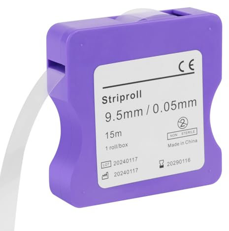 OFFCUP Lucidatura Dentale, 9,5mm/15m Strisce Sbiancanti Denti per Lucidatura Dentale, Scatola Dentale Lucidatura Striscia, per Levigatura, Pulizia e Sbiancamento dei Denti Interdentali