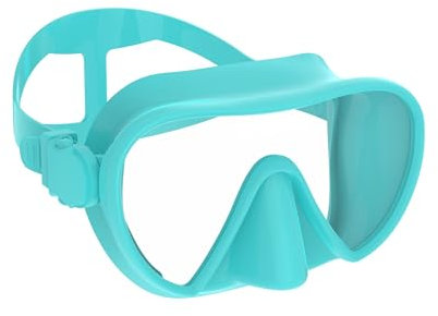 MNEVZX Tauchmasken Rahmenlose Maske für Tauchen und Schnorcheln, perfekt versiegelter Silikonrock, Schwimmbrille aus gehärtetem Glas Vollgesichtsmaske(Green)