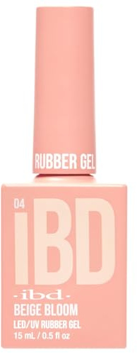 IBD Rubber Gel - Beige Bloom - 15 ml - Made in USA - Premium Nail Polish for Durable, Natural Manicure and Smooth Nails - LED/UV Polish