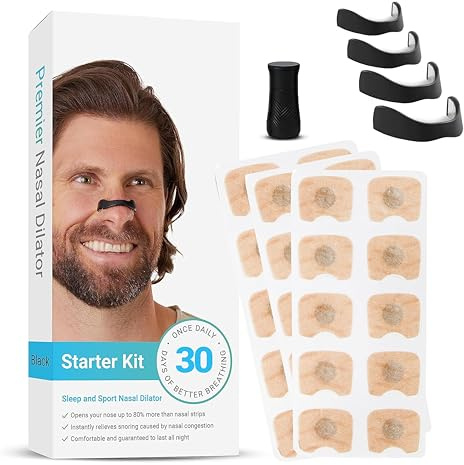 30Pcs Magnetic Nose Strip for Breathing, Nasal Strips Magnet, Anti Snoring, Snoring Aids for Men and Women, Nose Breathing Strips Magnet, Airo Magnetic Nasal Band, Best for Workouts, Home & Travel