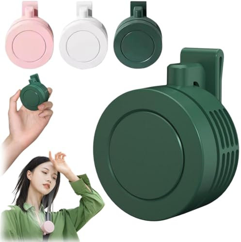 Mini ventilatore elettrico senza pale, portatile, silenzioso, senza pale, con clip, 3 velocità, a mani libere, ventaglio senza pale, ricaricabile, per interni ed esterni