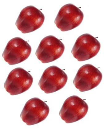 SOIMISS 10 Mele Artificiali Rosse Simulazione Frutta per Decorazioni Casa Tavolo Foto Puntelli