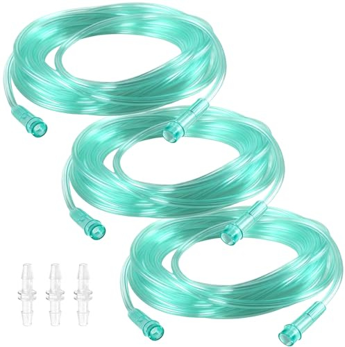 Behogan 3 Stück Sauerstoffbrille Nasenbrille, 10m O2-Schlauch, Nasenbrille für Sauerstoffgerät mit Schlauchverbinder, Nasenbrille Sauerstoffschlauch, Nasenbrille Sauerstoffbrille
