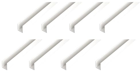 Alberts 8er Set U-Profil | Kunststoff, weiß | 1000 x 18 x 10 mm