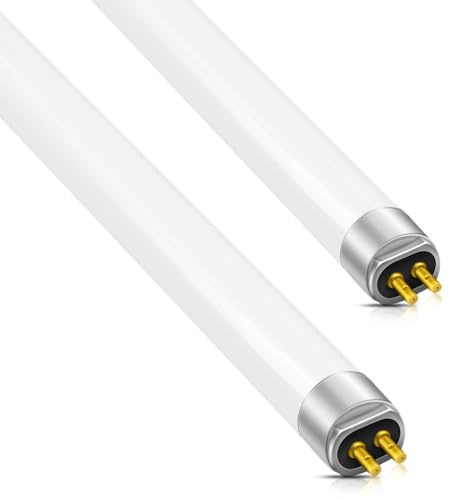 Homesally Tubes Fluorescents T5 8W 288 mm, Ampoules CFL, Blanc Froid 4000 K, culot G5 Base, Basse Consommation, 5 Haute Efficacité, pour éclairage de Secours et Bandeaux, Lumineux,2 pcs