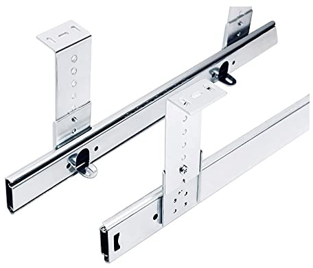 300-400 mm justerbara teleskopiska hängande tangentbordslådor i metall, 2-pack, silver(Ordinary,350mm)