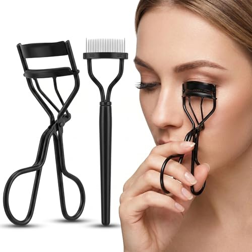 BAHME 2 Pcs High On Lash, Recourbe-Cils pour Saisir et Soulever Doucement et Précisément les Cils pour une Boucle Durable, avec un Coussinet en Silicone Rebondissant pour un Confort Sans Traction