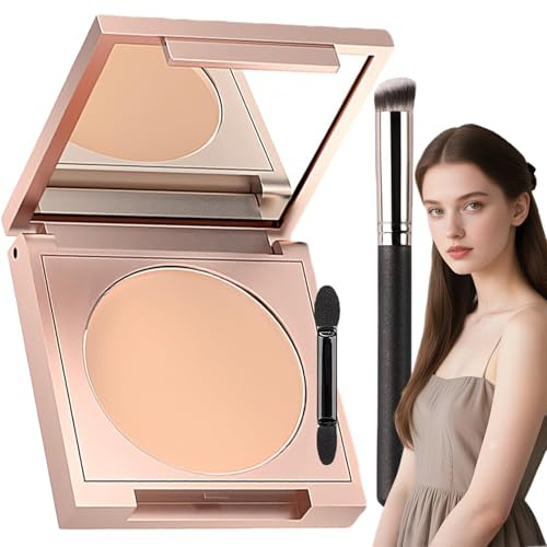 Hydrating Under Eye Concealer & Brightener with Brush, Long-Lasting Undereye Corrector for Dark Circles, Light Skin Tone, Women's Makeup