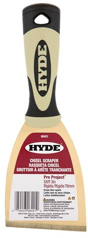 Hyde Tool 06421 3-Inch Stiff Putty Knife, Brass