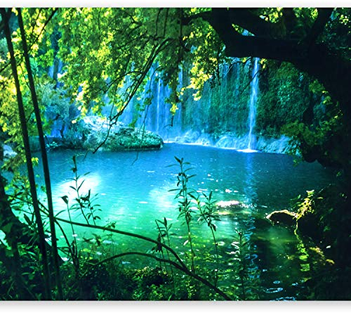 murando - Vlies Fototapete Waldsee 350x256 cm - Foto Tapete Schlafzimmer Wohnzimmer Moderne Vliestapete XXL Wandtapete Motivtapeten Bildtapete 3d Effekt Wand Dekoration - Wasserfall c-B-0132-a-a