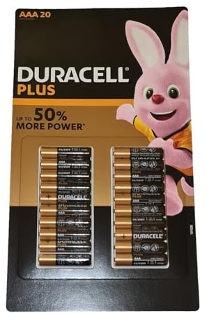 Duracell Plus AAA Batteries LR03 MN2400 1.5v PACK OF 20