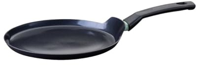 Fackelmann 688133 crêpière tous feux 26 cm sans PFAS, poêle à crêpes sans PFAS, crêpière tous feux, crêpière induction, pour crêpes party, Aluminium, Noir, Vert, 26 cm