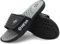 HEVA Men's Slide Sandals Fashion Open Toe Beach Pool Shoes, 9 UK, Black Grey