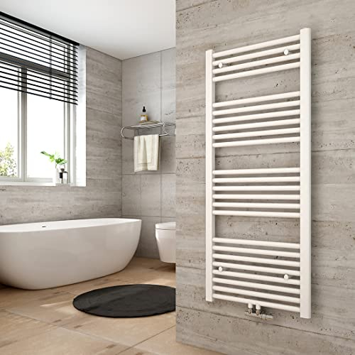 Heilmetz Weiß BadHeizkörper 50 x 120 cm Handtuchtrockner Bad-Heizkörper Handtuchheizkörper Mittelanschluss Heizung 513 Watt Leistung Handtuchwärmer