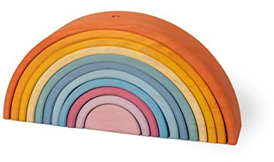 Ehrenkind® Regenbogen | nachhaltig und natürliches Massivholz FSC® Zertifiziert | nach Montessori Motorikspielzeug BUNT