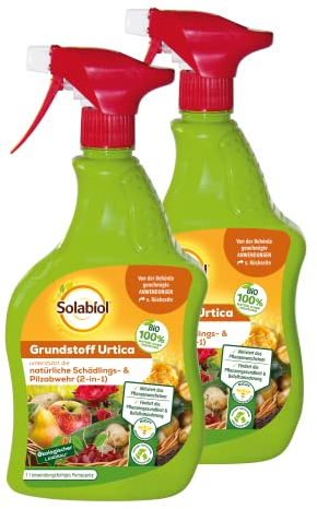 Solabiol Grundstoff Urtica Spray anwendungsfertig, unterstützt die natürliche Abwehr von Schädlingen und Pilzkrankheiten, 2 x 1 l