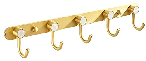 IMYOGI Garderobenhaken Wandgarderobe Wandgarderobe, Metallwandhaken, kreativer Wandhaken, Wandhaken für Eingang, Schlafzimmer, Küche Hängegarderobe (Farbe: Gold)